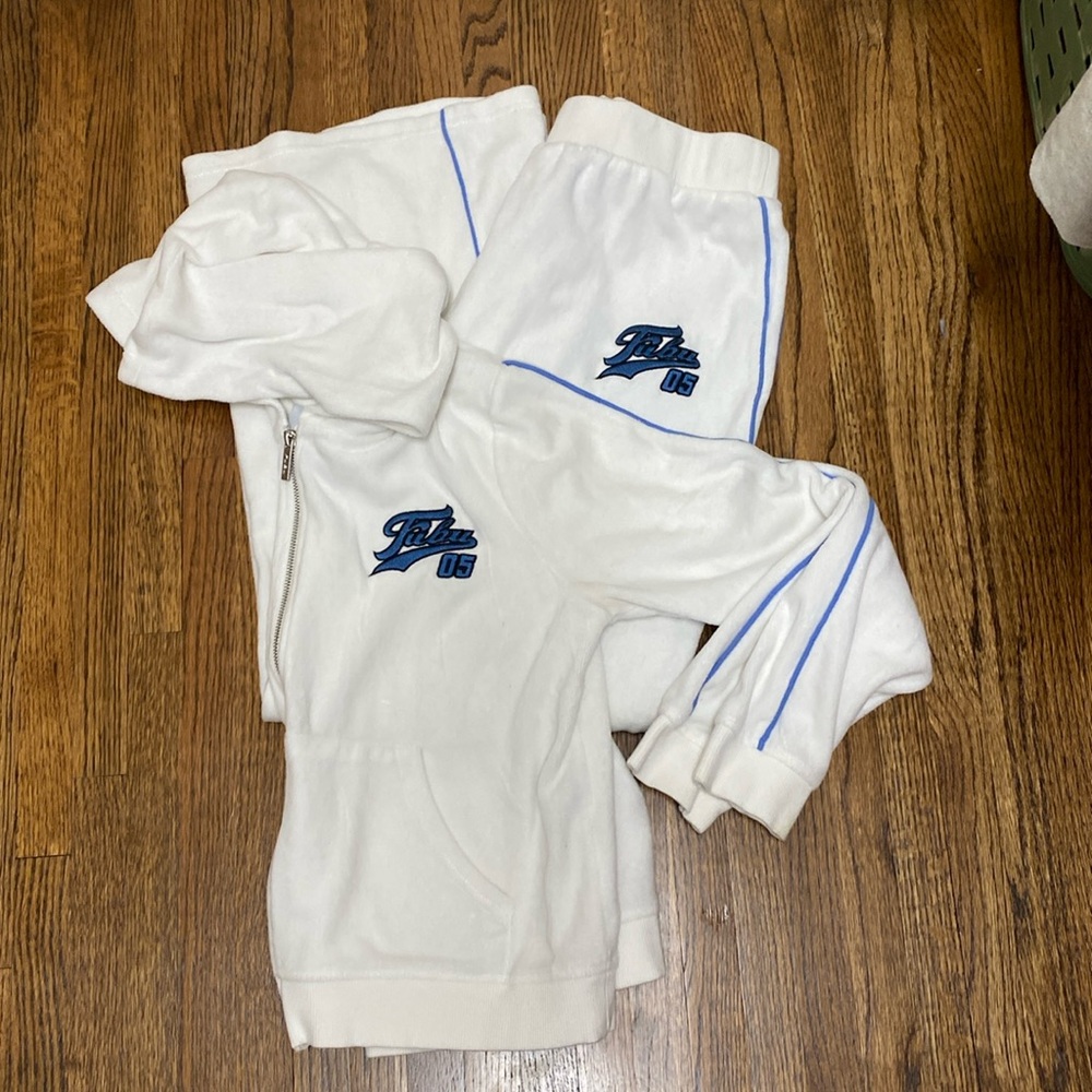 FUBU by Forever 21 white track set size youth Large or adult XS